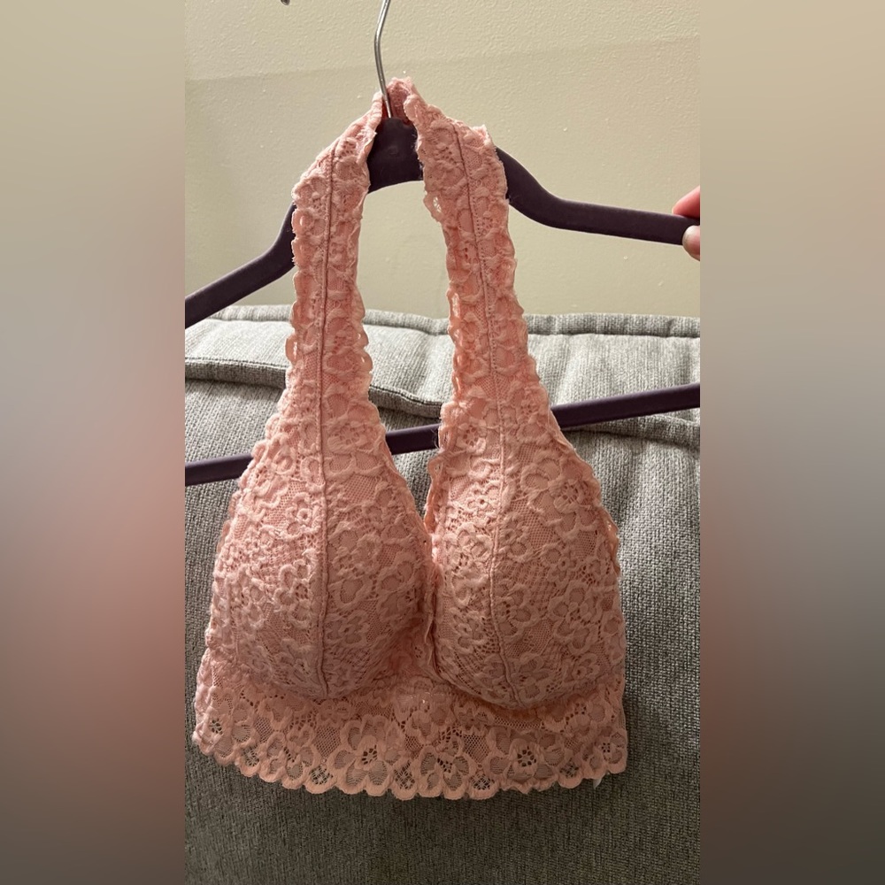Lace halter bralette